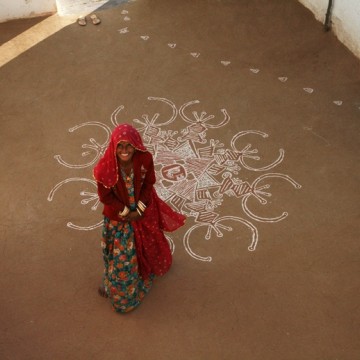 Traditional Rajasthan welcome rangoli